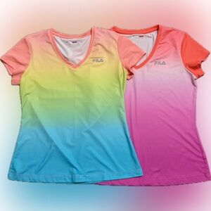 Fila Women’s V-Neck Athletic Tops Women's Size L